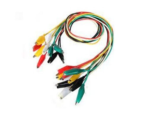 KIT CORDON DE TEST PINCE CROCODILE 50CM (10PCS)