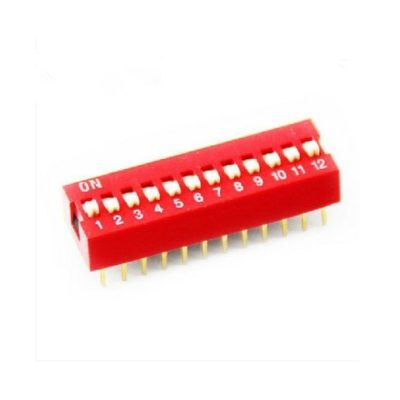 DIP SWITCH 12 INT ROUGE