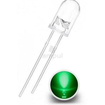 LED TRANSPARENTE 5mm VERTE