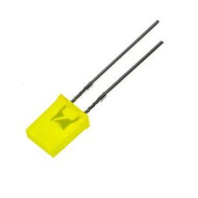 LED 5mm JAUNE CARRE