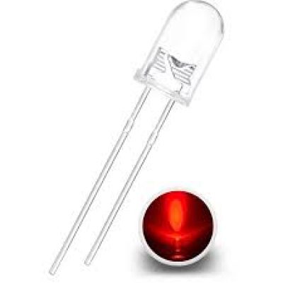 LED TRANSPARENTE 5mm ROUGE