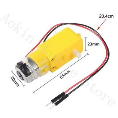 TT MOTEUR REDUCTEUR 3…6VDC 65mm JAUNE